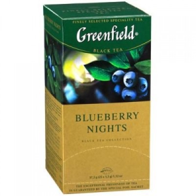 TE NEGRO BLUEBERRY NIGHTS 25*2g Greenfield (12491)