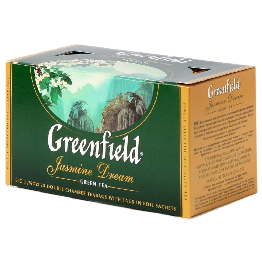 (12325) TE VERDE JASMINE DREAM GREENFIELD 25X2G