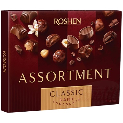 (100) BOMBONES DE CHOCOLATE NEGRO EN CAJA ROSHEN 154G